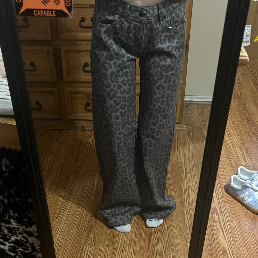 Target Gray Leopard Print Women Jeans